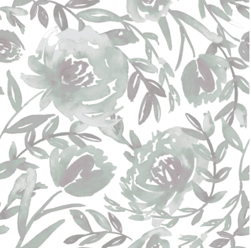 Water Colour Florals Custom Wallpaper