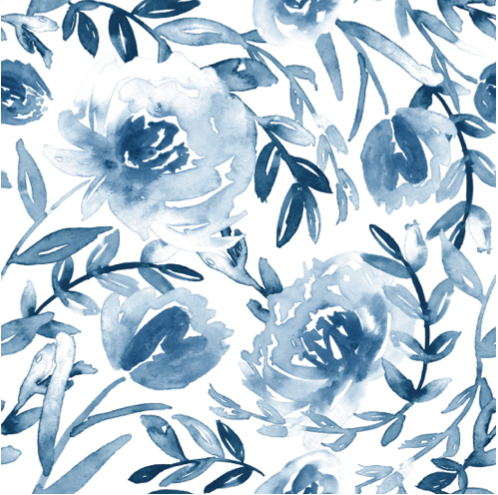 Water Colour Florals Custom Wallpaper