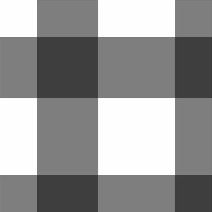 Dark grey/gray plaid print on white background easy to install and remove peel and stick custom wallpaper available in different lengths/sizes locally created and printed in Canada. Removable, washable, durable, commercial grade, customizable and water proof.