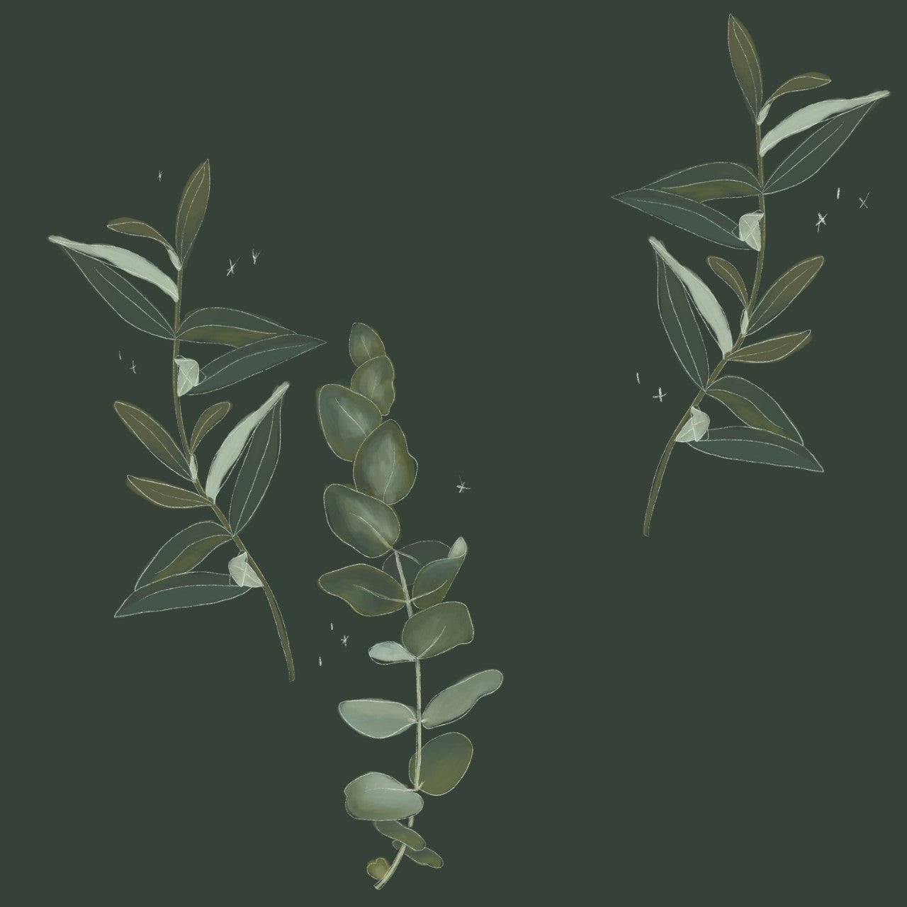 Emerald green eucalyptus leaves on green background easy to install and remove peel and stick custom wallpaper available in different lengths/sizes locally created and printed in Canada. Removable, washable, durable, commercial grade, customizable and water proof.