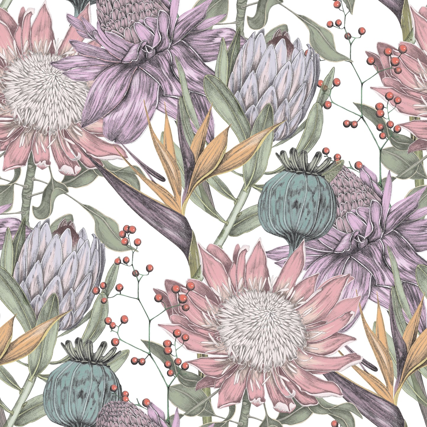 Fun yellow, blue, white and green Viola bouquet on white background easy to install and remove peel and stick custom wallpaper available in different lengths/sizes locally created and printed in Canada wallpaper. Washable, durable, commercial grade, removable and waterproof.