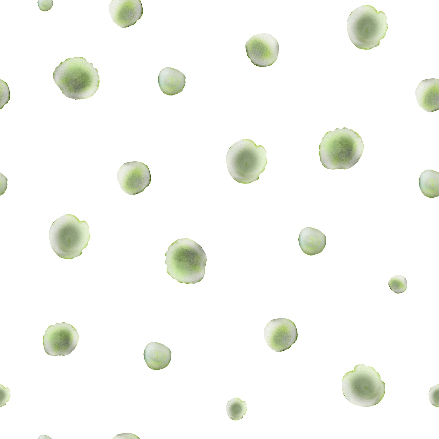 Water Colour Polk-a-dots Custom Wallpaper