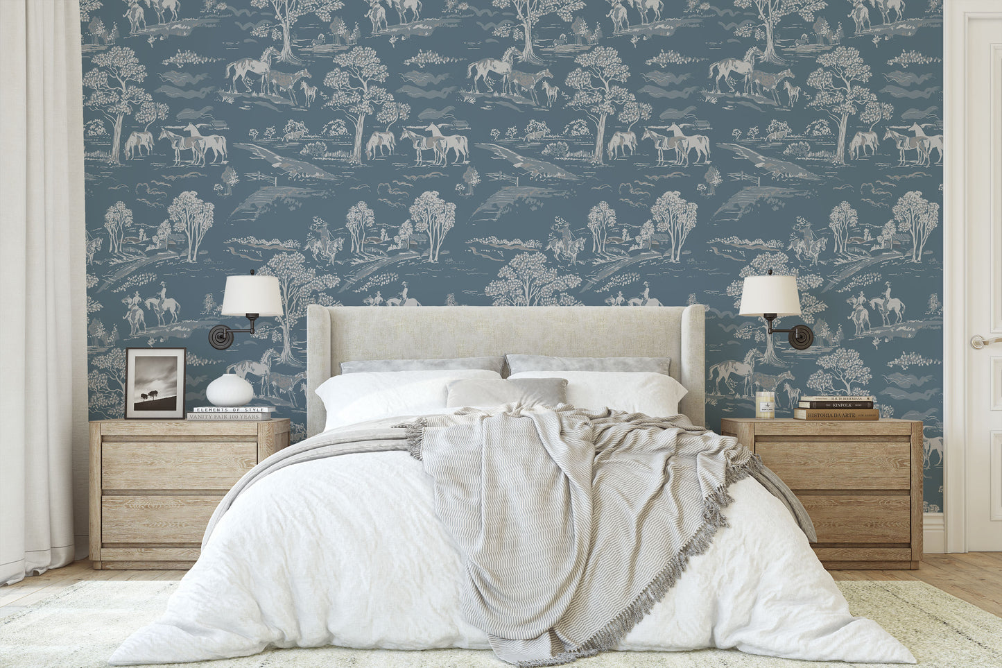 Cowboy Playground Custom Wallpaper - Dusty Blue