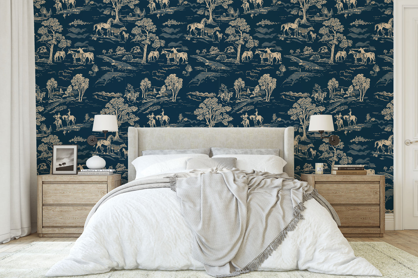 Cowboy Playground Custom Wallpaper - Dark Navy