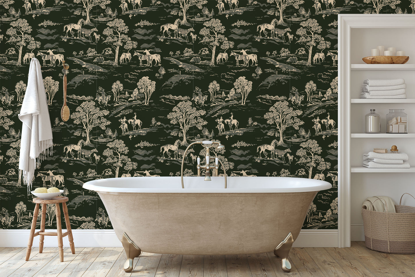 Cowboy Playground Custom Wallpaper - Forest Green