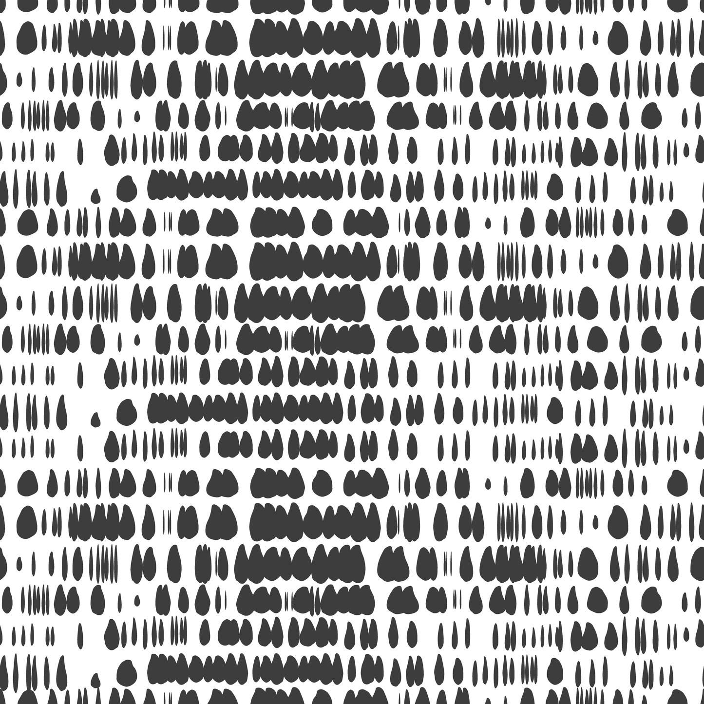 Black dripping dots on white background easy to install and remove peel and stick custom wallpaper available in different lengths/sizes locally created and printed in Canada. Removable, washable, durable, commercial grade, customizable and water proof.