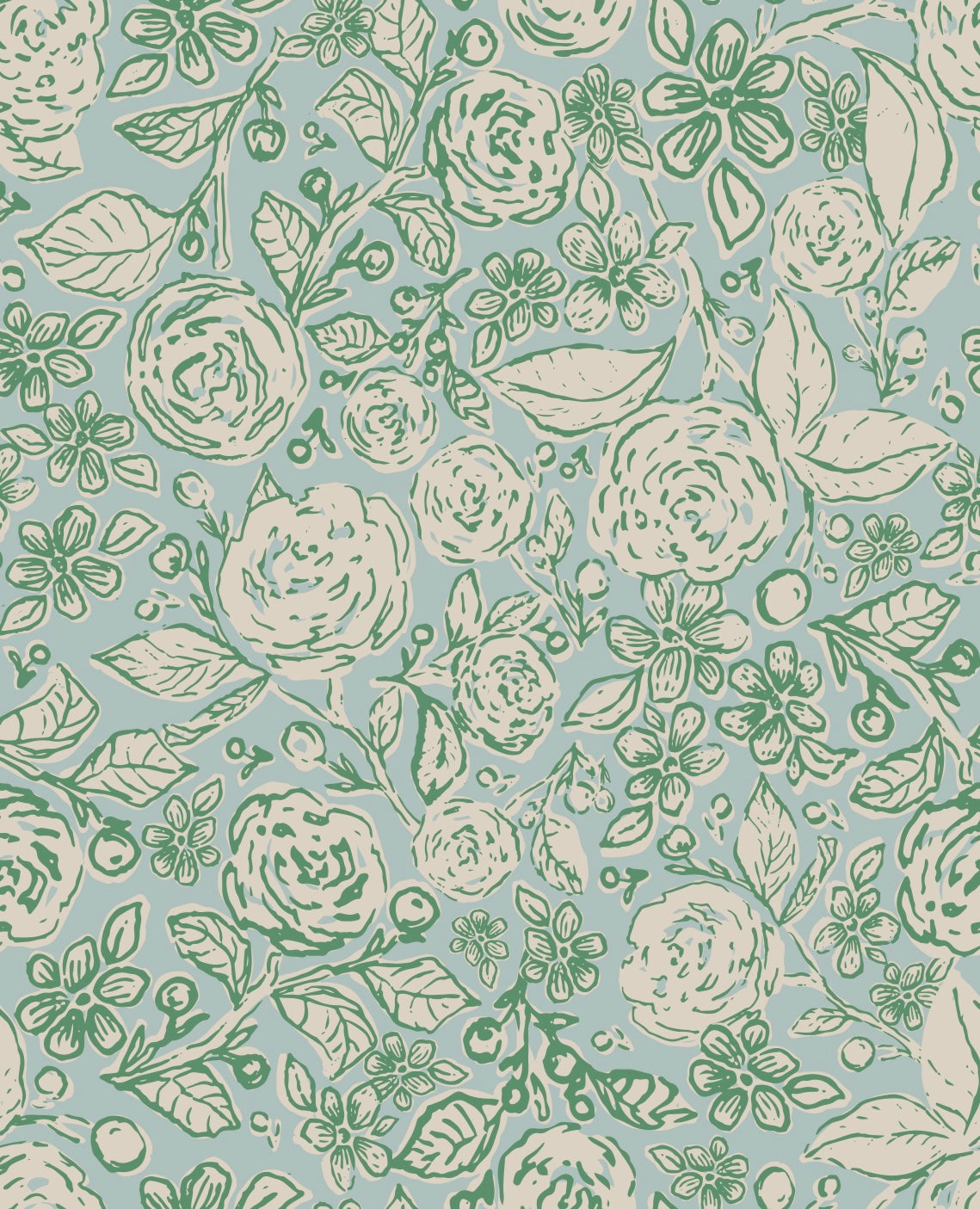 Garden Floral Wallpaper