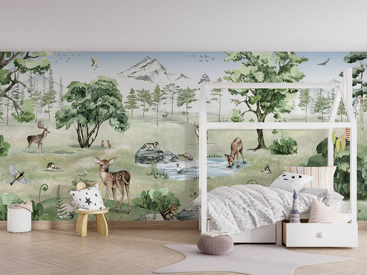 Deer Forest Mural