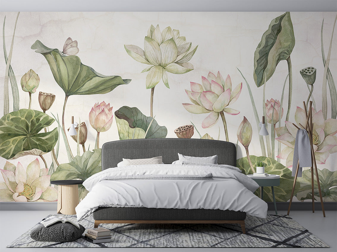 Lovely Water Lillies Mural
