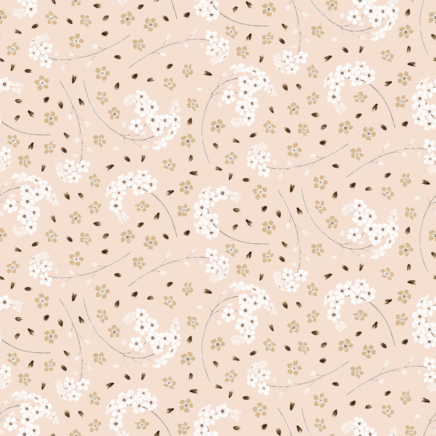 White forget me not flower print on pink/rose background easy to install and remove peel and stick custom wallpaper available in different lengths/sizes locally created and printed in Canada. Removable, washable, durable, commercial grade, customizable and water proof.