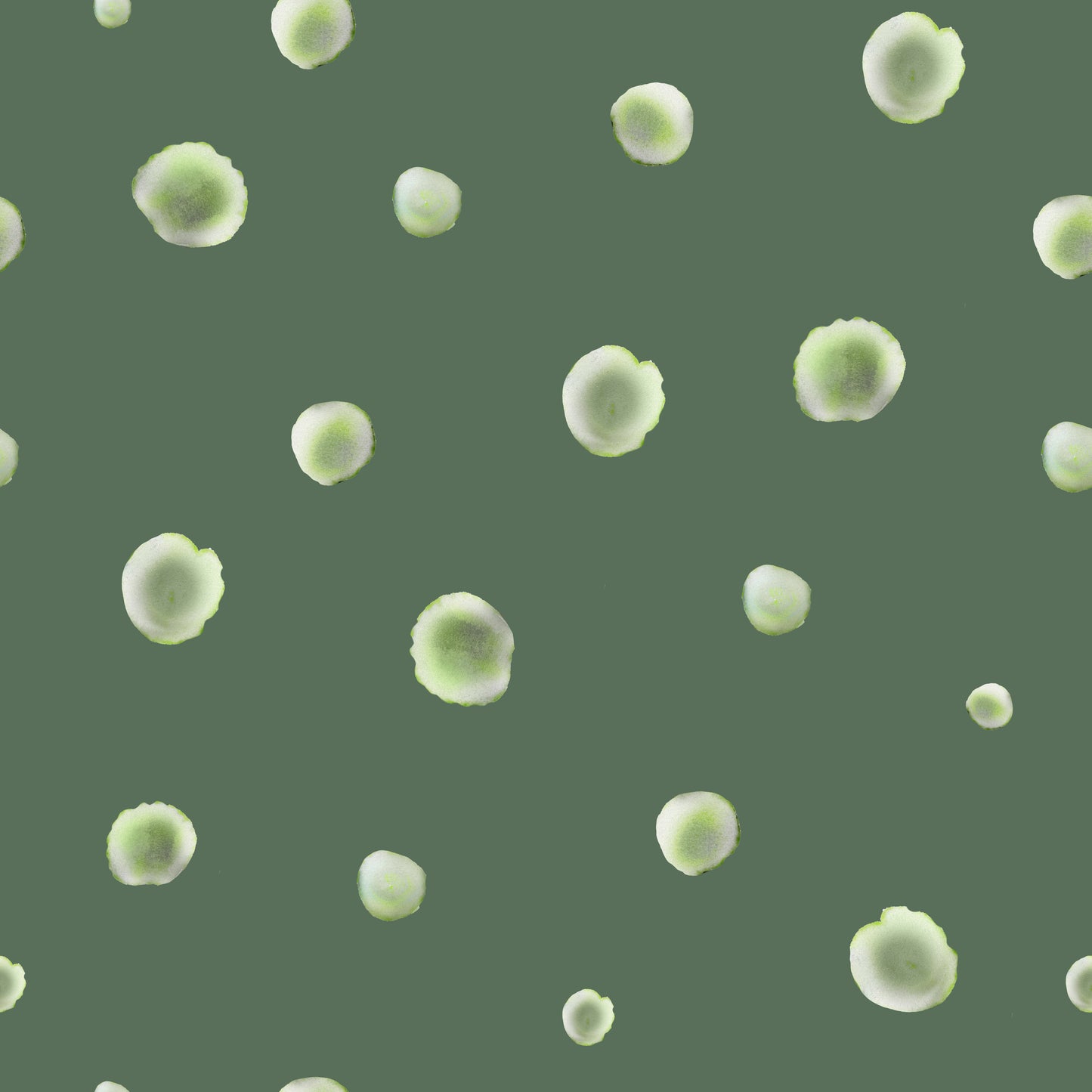 Water Colour Polk-a-dots Custom Wallpaper