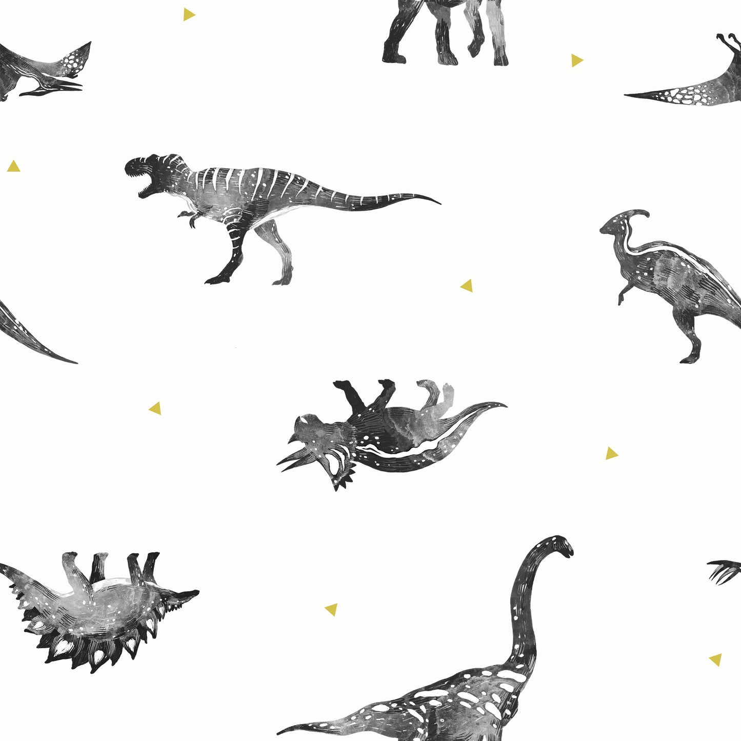 Wandering Dinosaur With Triangle Custom Wallpaper
